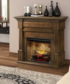 Dimplex Christina BuiltRite Fireplace Bundle with Walnut Finish