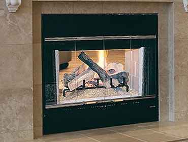 HST SEE-THROUGH WOOD FIREPLACE