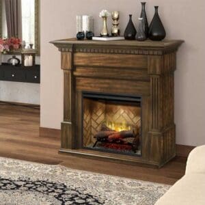 Dimplex Christina BuiltRite Fireplace Bundle with Walnut Finish
