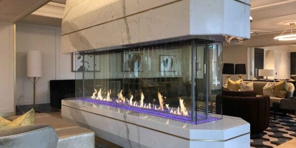 The DaVinci Collection Island Linear Gas Fireplace