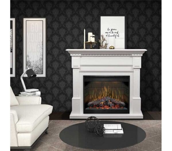 Dimplex Essex Mantel with Electric Firebox and Logs