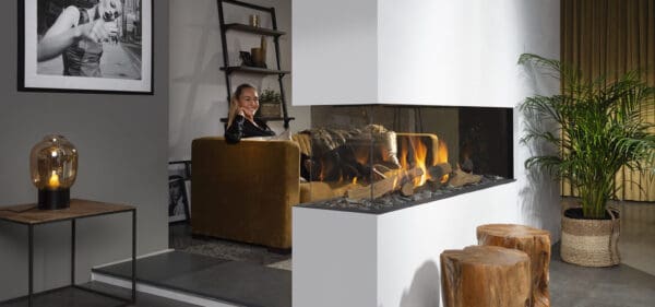 EH Summum 140 R Peninsula Gas Fireplace